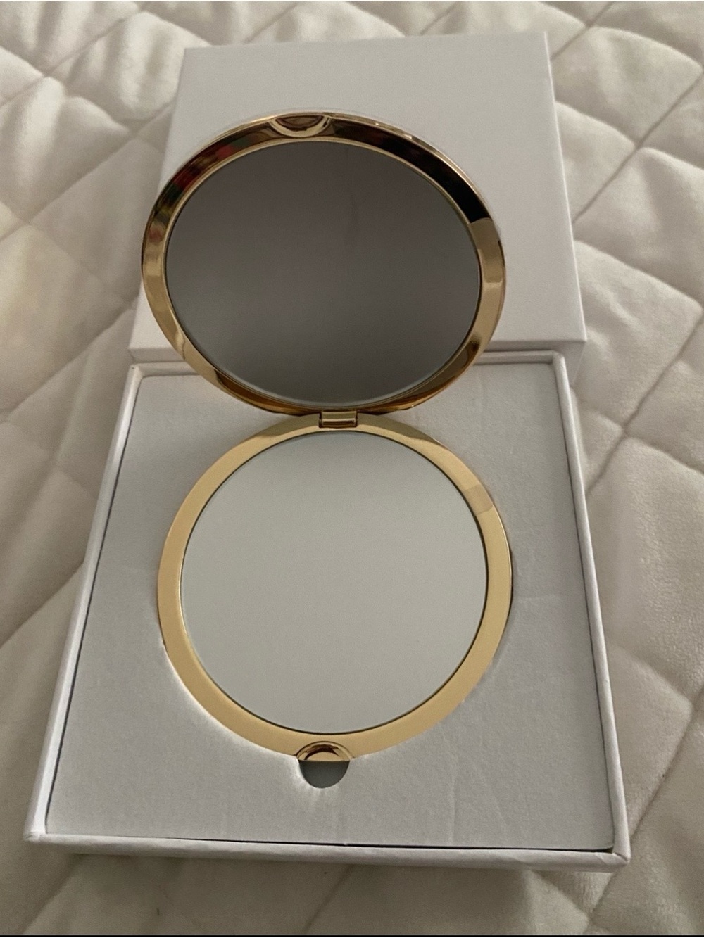 CHANEL Gold Compact Mirror - Women Accessories